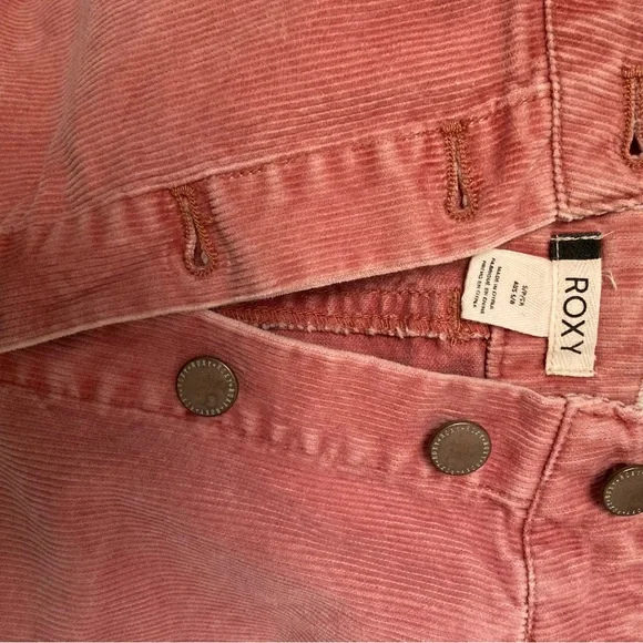 Roxy Hibiscus Pink Corduroy Button-Front Skirt - Picture 5 of 5